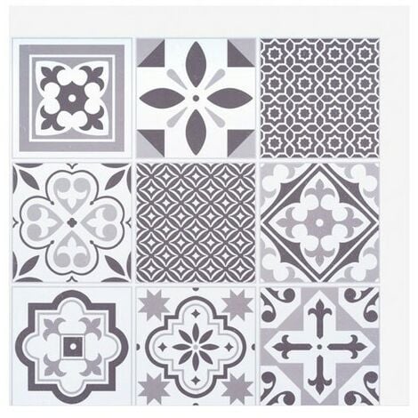 D-C-FIX - Dalle murale adhésive effet carreaux de ciment 30,5 cm (lot de 6)