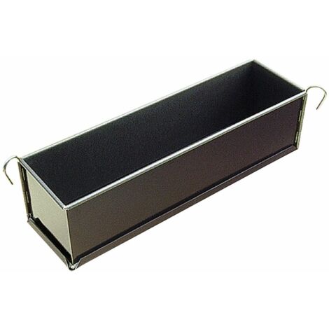 Pâté long uni antiadhérent à charnière fond démontable 350x80x8 – Pour cuisson professionnelle – Matériau antiadhérent durable – Tellier