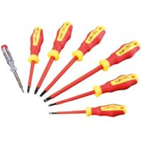 FISCHER DAREX - Kit de 6 tournevis isolés et 1 testeur