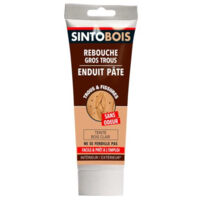Sinto – Pâte à bois rebouche fissures et trous 330g – Prêt à l'emploi pour bois dur – Séchage rapide 15h – 39000