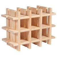 Astigarraga – Range-bouteilles en bois pour 9 bouteilles – Dimensions 32,5x43x22 cm – Style Rioja élégant pour conservation et exposition des vins
