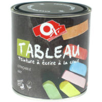 Peinture acrylique mat 500 mL – Haute résistance pour tableaux – Anti-reflet et nettoyage facile – Consommation 8 à 10 m²/L – OXI - Tableau05lnoirmat