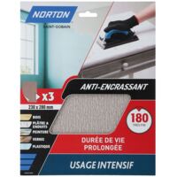 NORTON - Papier anti encrassant grain 240 3 feuilles