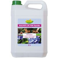 Sulfate de fer liquide 5L – Engrais anti-chlorose pour gazon et hortensias – Renforce la verdure – SFL5 – Star Jardin