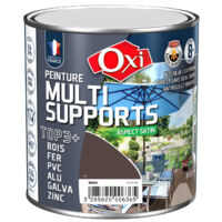 OXI - Peinture TOP 3 bois fer pvc satin 500ml brun