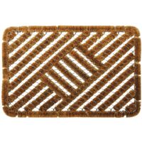 Tapis grattant 40x60cm – Grille coco métallique – Fibres biodégradables – Résistant à l'humidité – Utilisable intérieur/extérieur abrité – Id Mat