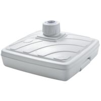 EDA – Pied de parasol 40L carré blanc – Empilable pour tiges de 35 à 56 mm – Dimensions 565 x 565 x H 315 mm
