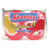 SPONTEX - Lot de 2 éponges végétales Gratounette