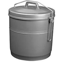 ALUMINIUM ET PLASTIQUE - Poubelle étrier 16L - gris silver