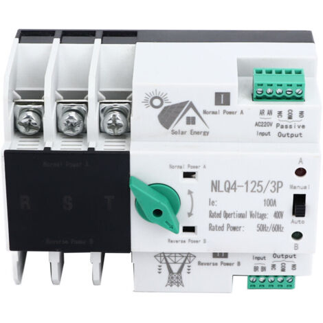 Selettore di circuito per interruttore di trasferimento di potenza ininterrotto doppio da 400 V e 100 A