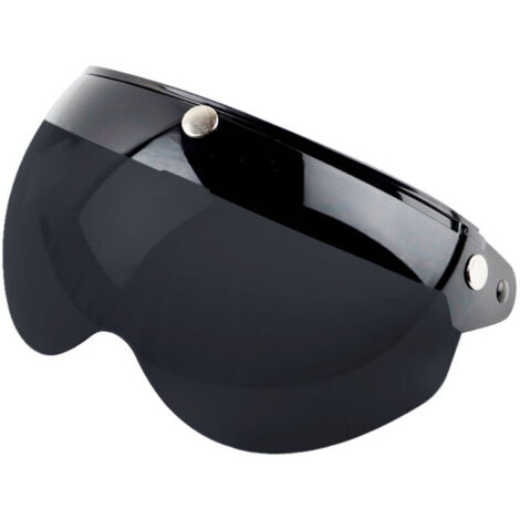 Visiera universale per casco retrò Eosnow con 3 bottoni automatici, visiera parasole antivento, mezza faccia, caschi da moto (1/4)