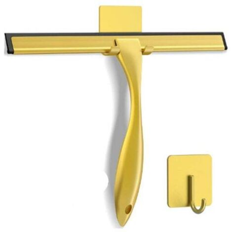 Spazzola tergicristallo con manico lungo da 12 pollici color oro, dispositivo per la pulizia di vetri e finestre per uso domestico (1/4)
