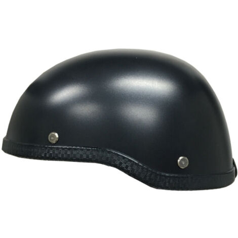 Casco da motociclista Eosnow Classic, calotta in plastica ABS e cotone nero opaco, per motociclisti (taglia unica), lavabile. (1/4)