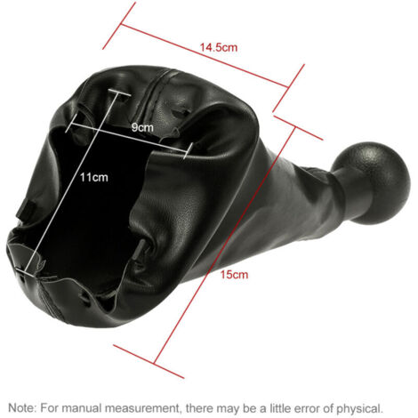 Kit pomello del cambio di ricambio in pelle Eosnow, 5 velocità, cuffia del cambio, per PEUGEOT 207 307 406