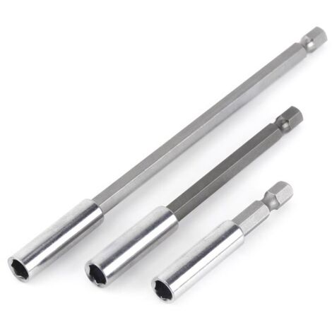 Portapunte a 3 pezzi per trapano elettrico, barra di prolunga per cacciavite, portapunte magnetico, utensile con gambo da 1/4" per avvitatori elettrici e pneumatici