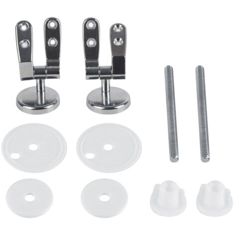 Cerniera di ricambio per sedile WC Eosnow, cerniera cromata con raccordi, set per bagno e hotel