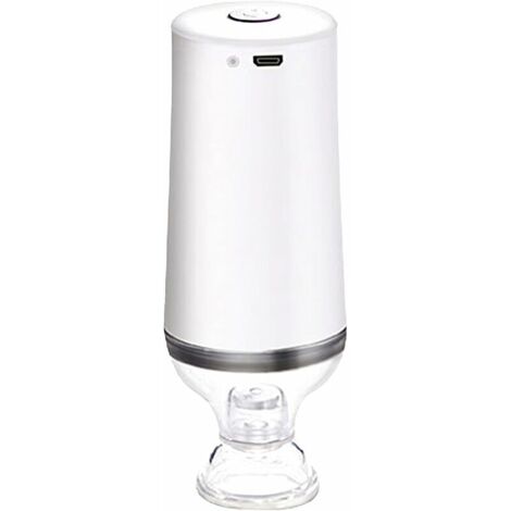 Pompa elettrica ricaricabile, portatile, ricaricabile tramite USB, pompa per vuoto con batteria da 1200 mAh, pompa di aspirazione automatica ultra-mini per sigillare sottovuoto i sacchetti per aliment