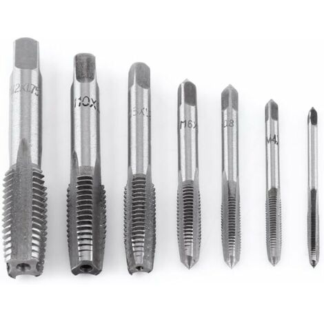 pezzi Filettatura metrica Maschio Maschio Maschiatura Utensile Acciaio Filettatura manuale M3 M4 M5 M6 M8 M10 M12