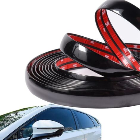 Striscia cromata per auto 30 mm x 5 m Striscia cromata nera adesiva per carrozzeria, finestrini, decorazioni esterne (30 mm) (1/4)