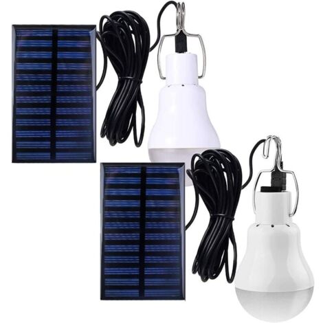 Lampadine solari per l'interno della casa e del pollaio, luci solari a LED ricaricabili per l'uso notturno nel rifugio, durante le interruzioni di corrente e all'aperto.