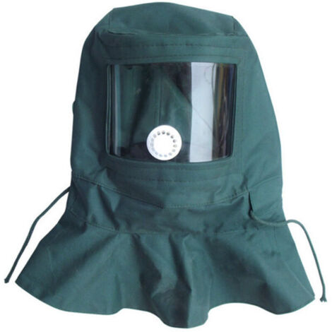 Casco/maschera protettiva antivento e antipolvere per sabbiatura, verde (1/4)