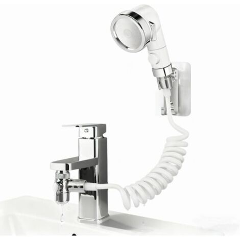 Soffione doccia portatile per lavandino, soffione doccia con tubo flessibile, soffione doccia portatile con supporto, soffione doccia per lavare i capelli in bagno (1/4)
