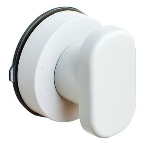 Set di due maniglie per porte a ventosa, maniglia per finestra a bovindo con potente ventosa, maniglia per porta mobiletto bagno e maniglia per cassetto in vetro, bianco (1/4)