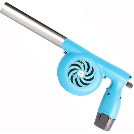 Soffietto elettrico per camino, soffiatore d'aria per barbecue, ventilatore portatile per cucinare all'aperto, per barbecue, campeggio (canna fumaria estesa) (1/4)