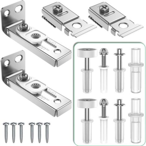 Kit di riparazione per porte pieghevoli - Confezione da 2 pezzi per porte scorrevoli pieghevoli per armadi, da binario da 22,2 mm a 2,5 mm, comprensivo di staffa di rotazione superiore e inferiore e r (1/4)