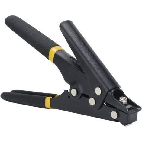 Pinza regolabile per fascette in nylon, per fissaggio e taglio, lavori elettrici, edilizia (nera)