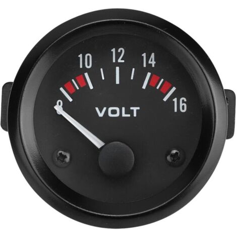 Voltmetro universale per auto da 12 V, indicatore ad ago universale da 2" (52 mm), voltmetro. (1/4)