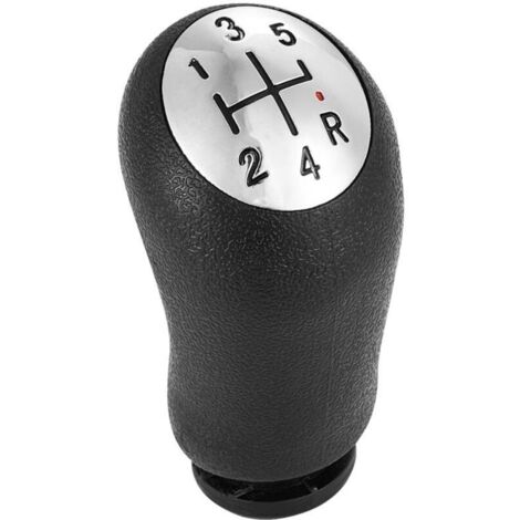 Pomello del cambio manuale a 5 marce per Renault Clio III, Megane 2, Laguna 2, Clio 4 – Pomello del cambio in similpelle con adattatore (1/4)