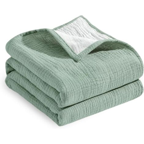Coperte per neonati in mussola, coperte per fasciare i neonati, copertina per neonati, 95 x 95 cm (verde) (1/4)