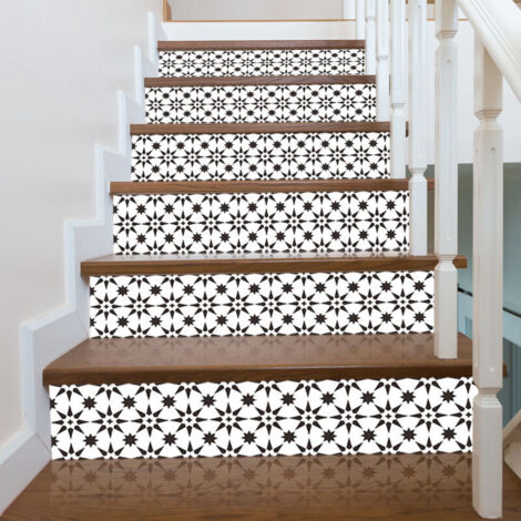 Set di 6 adesivi per scale, paraschizzi, mattoni, alzate dei gradini, impermeabili, rimovibili, per la decorazione delle scale, adesivi per la casa