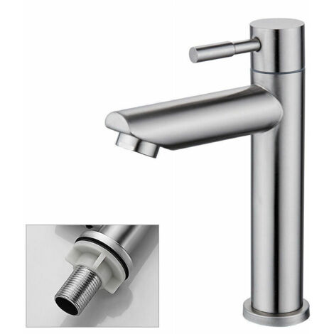 Rubinetto per lavabo Tigrezy con cartuccia aeratrice rimovibile, comodo per la pulizia o la sostituzione. (1/4)