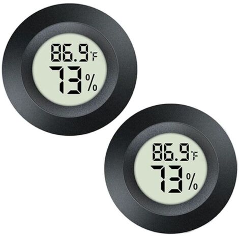 Set di 2 mini termometri e igrometri digitali per serre, umidificatori, incubatori, terrari per rettili, in gradi Fahrenheit (℉) o Celsius (℃)