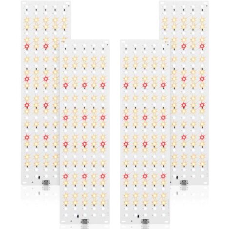 540 LED Full Spectrum Grow Pack, confezione da 4 lampade per la crescita delle piante con timer da 3/9/12 ore, 10 livelli di luminosità per piante da interno (1/4)