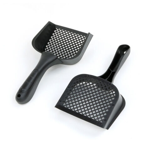 Set di 2 palette per lettiera per gatti, palette per animali domestici, palette per rettili, palette per terrari, palette per lettiera, palette per la pulizia di gatti, tartarughe, serpenti, foro: 2,5 (1/4)