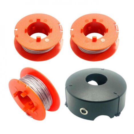 F016800175 Bobina di filo per Bosch Art 23 26 30 Easytrim e Combitrim, bobina di filo flessibile automatica Pro-Tap, 8 m x 1,6 mm con coperchio F016L71088 (3 bobine + 1 coperchio) (1/4)