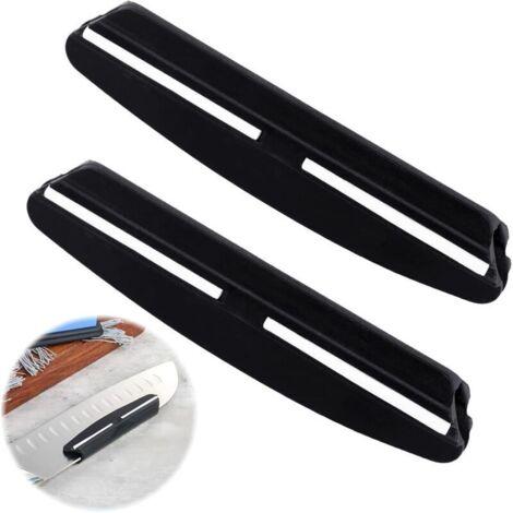 Set di 2 accessori per affilare i coltelli: guida per affilare, supporto angolare per affilatura manuale su pietre abrasive, ideale per principianti.