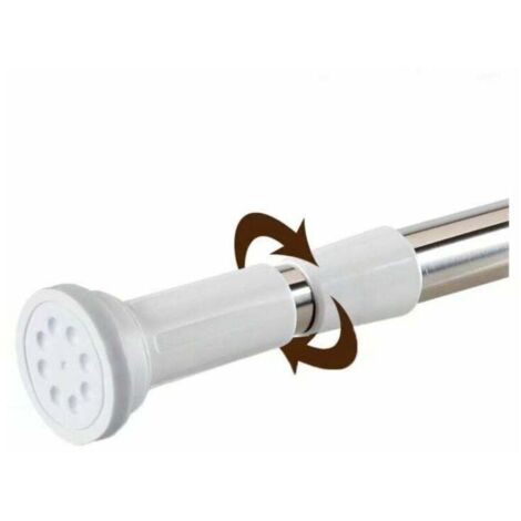 Asta per tende estensibile, non necessita di foratura, 50-80 cm – Acciaio inox – Portata massima 20 kg – Installazione rapida e senza attrezzi