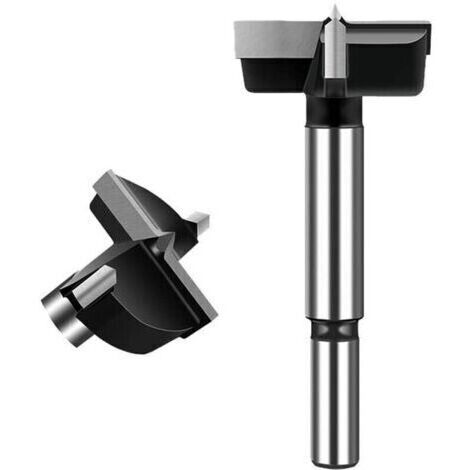 1 punta da trapano Forstner per legno, punte da trapano in carburo fresato da 40 mm, punte per sega a tazza per la lavorazione del legno, la formazione di fori, l'assemblaggio di porte sferiche in leg (1/4)