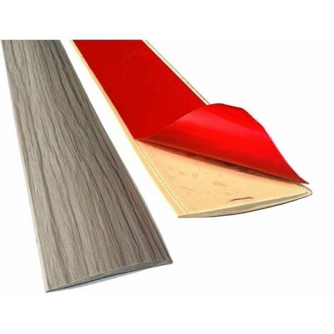 100 pezzi di profili di transizione in vinile, strisce adesive per soglia, profili di compensazione piatti per giunti tra pavimenti in legno e laminato (1/4)