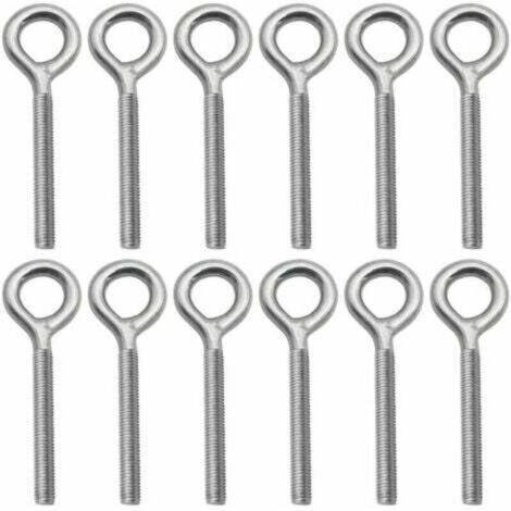 Set di 12 golfari M8 in acciaio inox 304 con viti ad anello per altalena da esterno. (1/4)