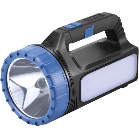 Torcia da campeggio a LED ricaricabile con ricarica USB e solare, fascio luminoso potente da 8000 lm, impermeabile IP65, leggera, faro portatile per esterni. (1/4)