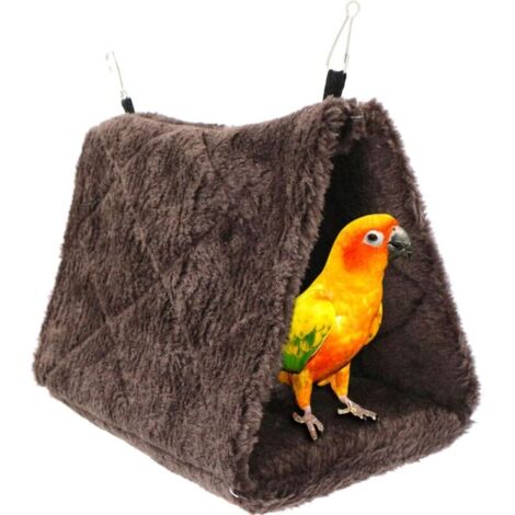 Amaca per uccelli Peonia, nido per pappagalli, giocattolo per uccelli, letto sospeso in peluche per gabbia, tenda nido per uccelli, letto caldo, letto invernale per animali domestici per ara, parrocch (1/4)
