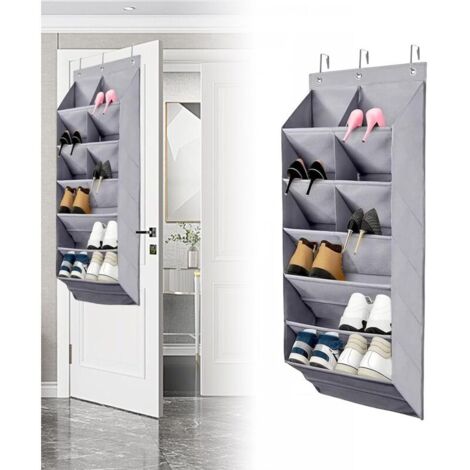Scarpiera sospesa in tessuto Oxford, organizer salvaspazio da appendere alla porta con 9 tasche, ideale per camper, camerette per bambini, ecc. (1/4)
