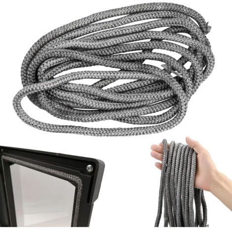 Guarnizione di tenuta per camino 8 mm x 3 m – Fibra di vetro ad alta resistenza – Eccellente tenuta stagna – Per stufe e inserti
