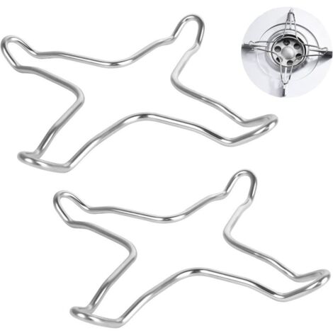 Supporto universale per fornello in 2 pezzi, riduttori di gas in acciaio inox, adattatore per wok, anello riduttore di gas in acciaio inox per caffettiera, pentola, accessori per fornelli a gas (1/4)