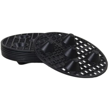 Supporto per fioriere da 8 pezzi con scaletta, vassoio per piante da interno, drenaggio per le piante, previene il marciume e i danni a terrazze e patii (20 cm) (1/4)